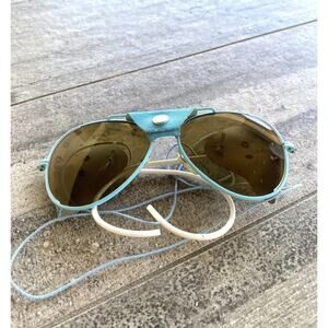 Vintage Sunglasses Light Blue Pilot Aviator Style 1980s